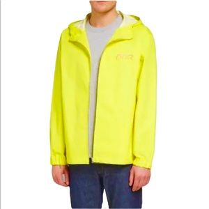 A.P.C. Yellow Logo Printed Jacket NEW Size L Rain Windbreaker